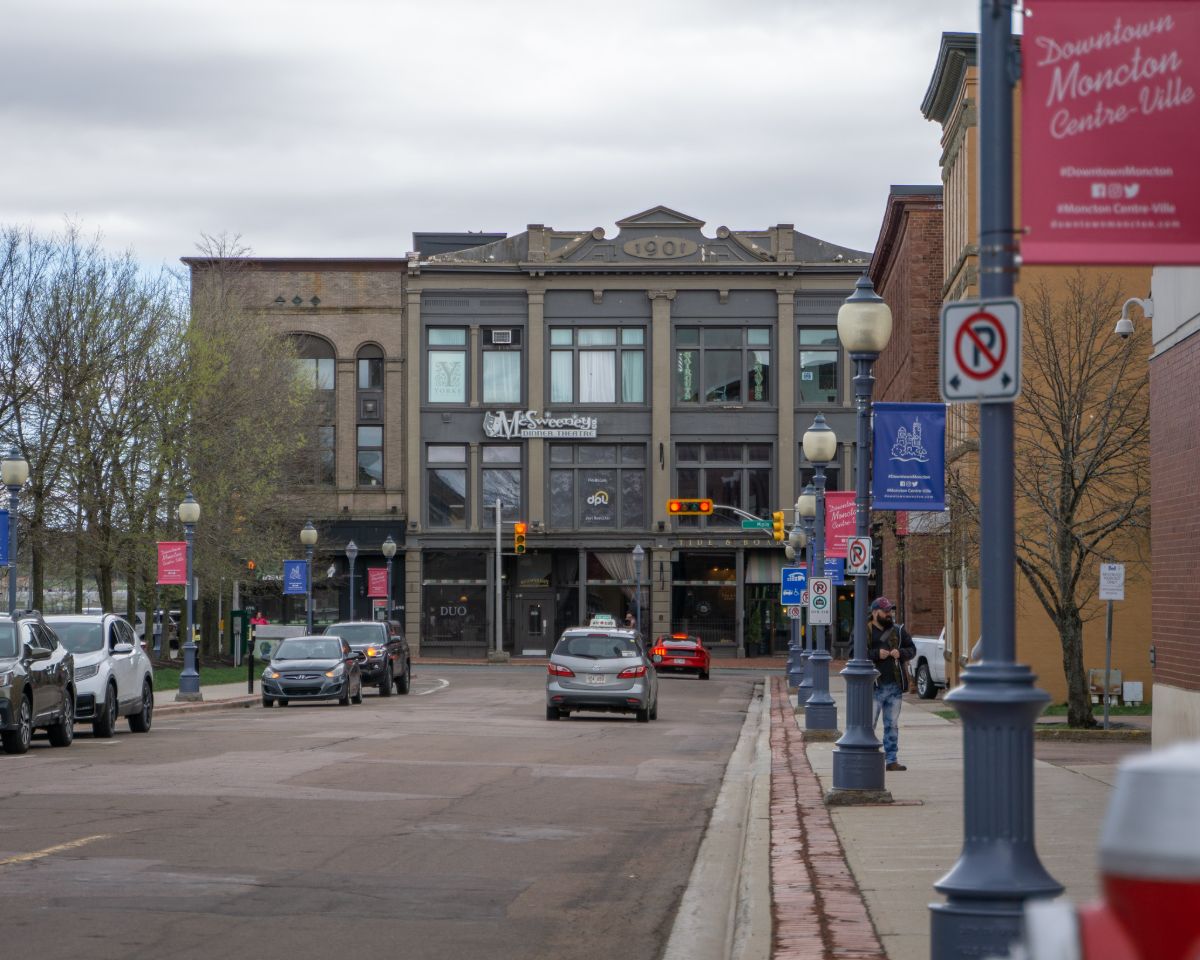 Downtown Moncton near the Avenir Centre