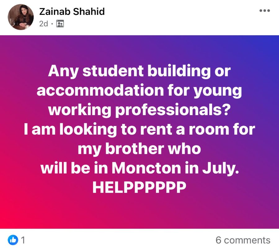 Family seeking a room for a young professional in Moncton
