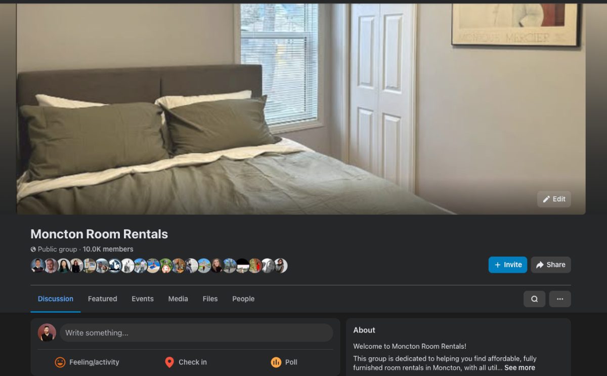 Moncton Room Rentals — public Facebook group with 10,000+ members